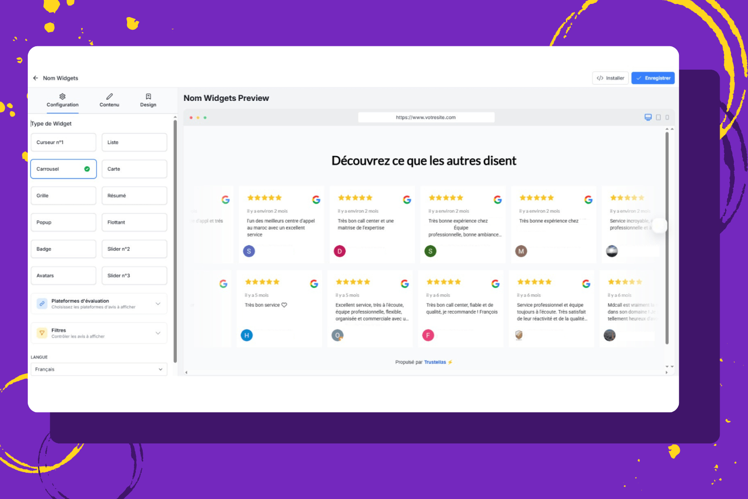 Trustellas Widgets